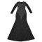 Fashionable women's long sleeved slim fit bag arm hot diamond sexy dress