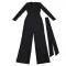 Fashionable women's sexy V-neck long sleeved diamond hot stamping bag arm jumpsuit new