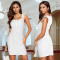 Fashionable women's long sleeved slim fit bag arm hot diamond sexy dress