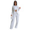 Fashion women's long sleeved jacket, solid color long pants two-piece set, new style