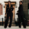 Fashion women's long sleeved jacket, solid color long pants two-piece set, new style