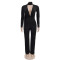 Fashionable women's sexy V-neck long sleeved diamond hot stamping bag arm jumpsuit new
