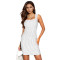 Fashionable women's long sleeved slim fit bag arm hot diamond sexy dress