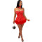 Women's hot stamping, nail bead, sexy mesh, see through nightclub jumpsuit, feather