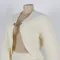 Two piece set of cardigan silhouette sweater with hip wrap skirt