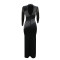 New semi high neck sexy hip hugging long dress dress party hot stamping style