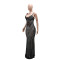 Sexy and fashionable sleeveless rhinestone camisole backless slim fit fishtail dress dress