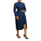 Two piece suit vest with a lapel, waist cinched, and slit design