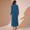 Women's clothing European and American fashion new denim plaid fringe cardigan jacket style dress