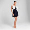 New diamond embellished camisole black and white contrasting dress with large bow and waist cinching dress