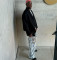 Women's fashion, individuality, street fashion, versatile features, bottle cap, perforated jeans, straight leg pants