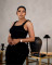Black lace knitted short suspender slit lotus leaf edge skirt set skirt