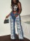American style design, ripped jeans, women's loose, wide leg straight leg, trendy beggar personality, slim, high street niche pants