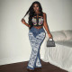 American style design, ripped jeans, women's loose, wide leg straight leg, trendy beggar personality, slim, high street niche pants