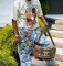 Women's fashion, individuality, street fashion, versatile features, bottle cap, perforated jeans, straight leg pants