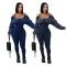 Fashionable women's hot washed distressed sexy off shoulder tight jumpsuit new