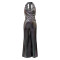 Popular women's clothing with a swinging collar, hanging neck, exposed back, wide leg jumpsuit for women