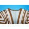 Hot selling color printed sexy V-neck long sleeved slit dress long skirt