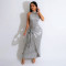 Fashionable women's African style sleeveless dress party dress new