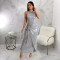 Fashionable women's African style sleeveless dress party dress new
