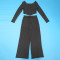 Fashion women's distressed thread set long sleeved pocket drawstring two-piece set for autumn and winter