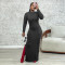 Women's Knitted Outdated Popular Fashion Slimming Long Sleeve Threaded Dress