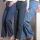 Fashionable and casual temperament, slim fit trend, jacquard wide leg long jeans