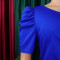 Women's fashion pleated elegant V-neck large skirt