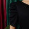 Women's fashion pleated elegant V-neck large skirt