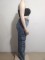 Cross border women's fashion retro tassel hanging diamond multi pocket work pants