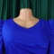Women's fashion pleated elegant V-neck large skirt