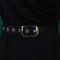 Women's fashion pleated elegant V-neck large skirt
