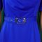 Women's fashion pleated elegant V-neck large skirt