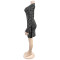 Fashionable women's sexy backless short skirt with rhinestones long sleeved dress