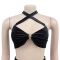 Fashion women's solid color sexy strapless pants two-piece set new