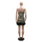 Women's strapless V-neck sequined ruffle lace dress, fashionable short skirt
