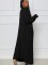Solid color long sleeved jacket with thickened sweater style