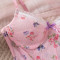 Sexy and erotic sleepwear with lace see through print, tempting nightgown and thong two-piece set for women