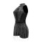 Sexy sleeveless milk silk patchwork polyester mesh hot stamping tassel dress short skirt