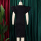 Fashionable solid color flying sleeve temperament professional hip hugging skirt