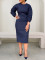 Autumn and winter fashion casual round neck dress (4 colors) optional