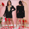 New sexy sequin patchwork see through mesh dress, hip hugging short skirt