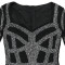 Sexy rhinestone oversized collar, hip hugging elastic long, slightly flared dress, slim fit, long sleeved women's clothing