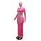 Hot stamping two-piece dress, cross-border foreign trade long sleeved top, hip hugging split skirt, party set