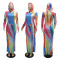 Performance costumes, nightclubs, bars, sexy dresses, hooded styles, high slit long dresses, women's clothing