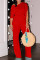 7-inch asymmetrical slanted shoulder solid color straight leg pants two-piece set
