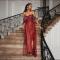 New fashionable tassel strapless slit dress, long skirt dress