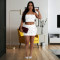 Fashion women's strapless sexy short skirt fashion two-piece set new style