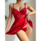 Sexy lingerie, sleepwear, Valentine's Day velvet nightgown, thong two-piece set, camisole skirt