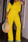 7-inch asymmetrical slanted shoulder solid color straight leg pants two-piece set